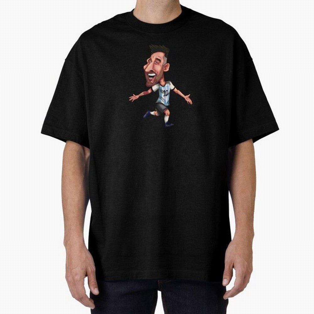 Lionel Messi Sticker Oversized T-Shirt Support the Legends of Global Football Passion for FIFA World Cup 2026 Group Stage, Centered on CR7, Portugal, Football Passion, Legendary Performances, Festival Vibes and Supporter Community; Made for