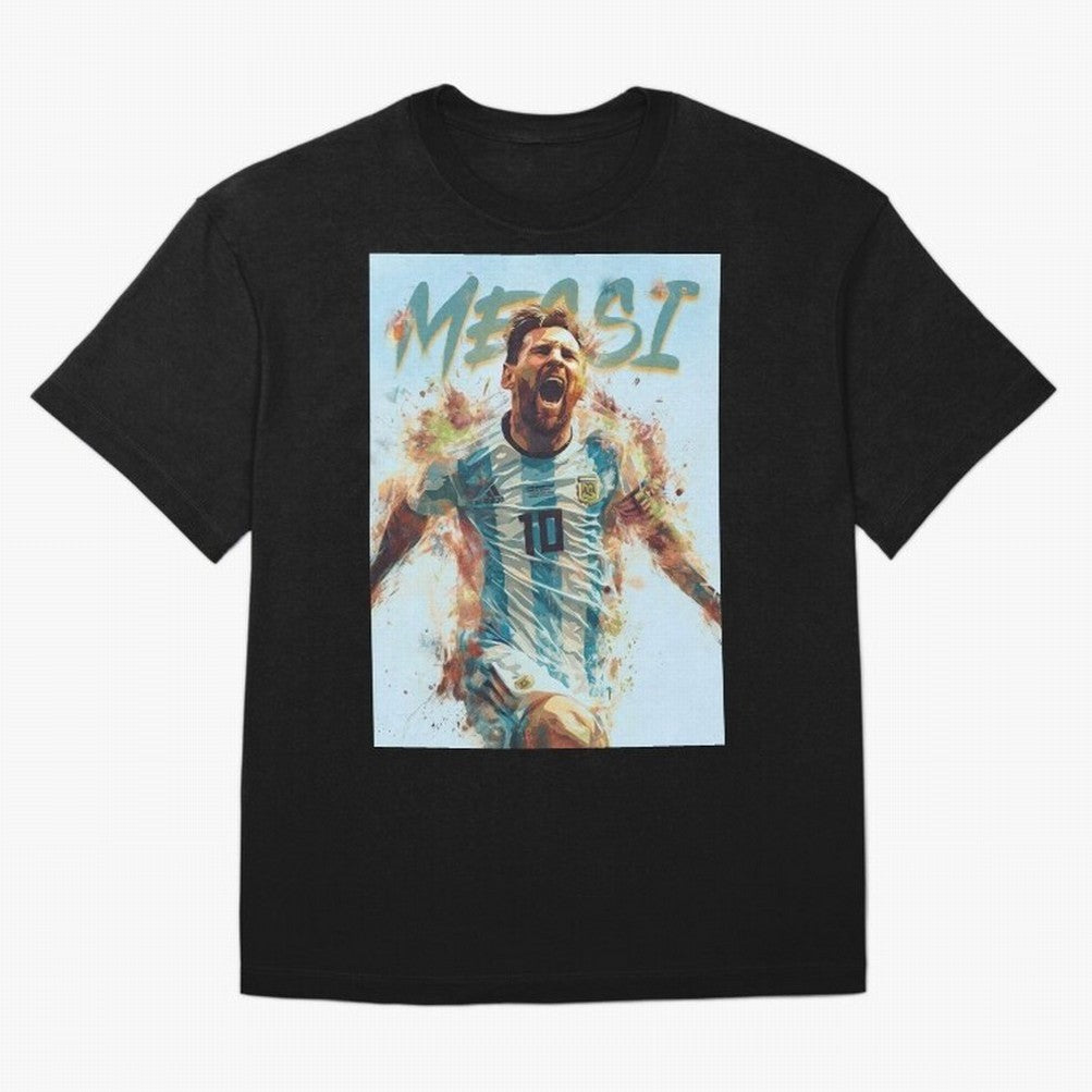 Argentina World Champs Messi Number Oversized T-Shirt Discover FIFA World Cup 2026 Filled with Cristiano Ronaldo, Germany Energy, Sports Nostalgia, International Competition, Famous Players and Unforgettable Victories; Great for Supporters Who Love