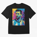 Argentina World Champs Messi Number Oversized T-Shirt Stand with the FIFA World Cup 2026 Journey through Messi and Cristiano Ronaldo Highlights, Germany Pride, Championship Spirit, Famous Goals, Roaring Crowds and International Football Unity;
