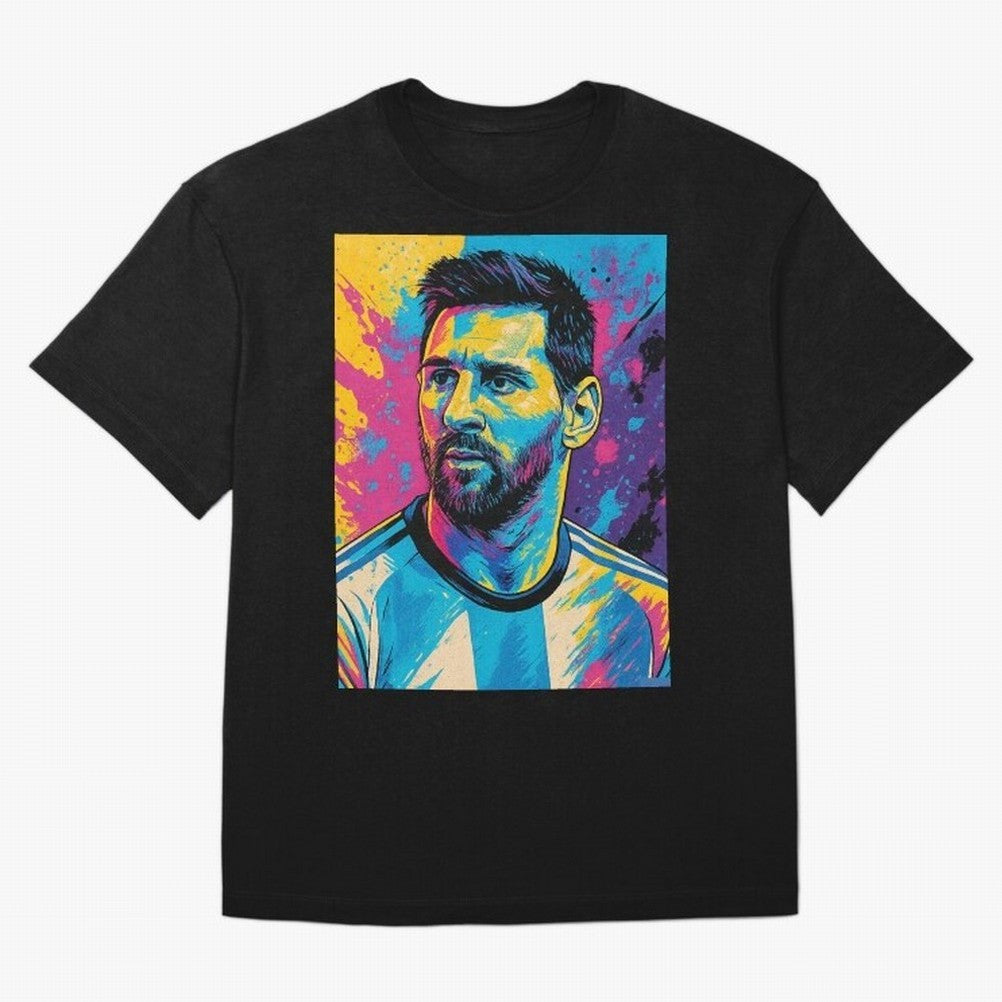 Argentina World Champs Messi Number Oversized T-Shirt Stand with the FIFA World Cup 2026 Journey through Messi and Cristiano Ronaldo Highlights, Germany Pride, Championship Spirit, Famous Goals, Roaring Crowds and International Football Unity;
