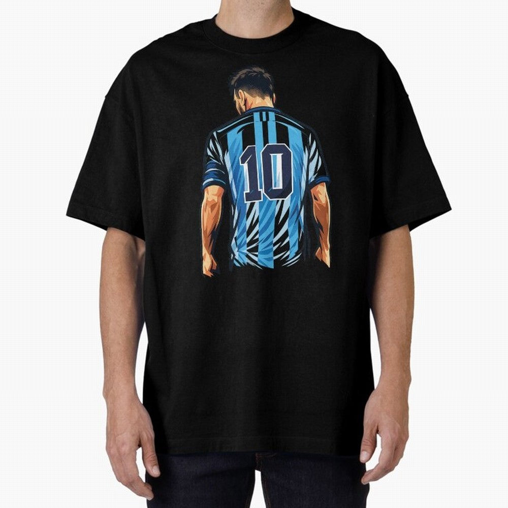 Messi 10 legend Oversized T-Shirt Remember Iconic Moments from Match Day Hype around FIFA World Cup 2026 USA Canada Mexico, Cristiano Ronaldo, Haaland and CR7, England and Germany, Worldwide Fan Energy, Dramatic Goals, Stadium Lights and