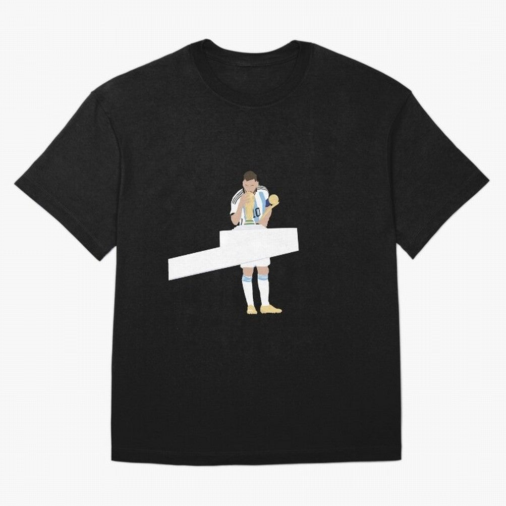 Messi minimalist design Oversized T-Shirt Remember Match Day Hype around FIFA World Cup 2026, Cristiano Ronaldo, Brazil, Portugal and Argentina, Classic Soccer Heritage, Championship Pressure, Fan Loyalty and International Pride; Made for