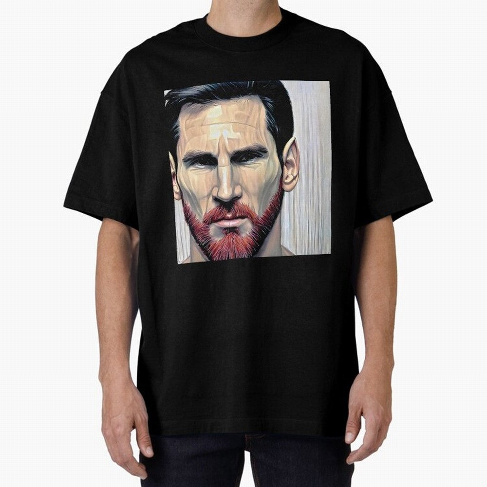 Cartoon-like Messi Oversized T-Shirt Bring Trophy Dreams to the FIFA World Cup 2026 USA Canada Mexico Journey through Cristiano Ronaldo Highlights, France and Portugal Pride, Worldwide Fan Energy, Dramatic Goals, Stadium Lights and Championship