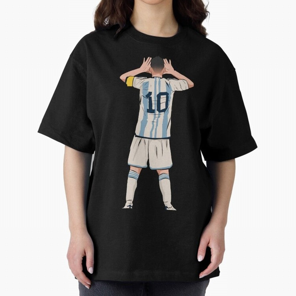 Lionel Messi Oversized T-Shirt Celebrate Global Passion for FIFA World Cup 2026 Group Stage Built around Haaland and Mbappe, Brazil Energy, Football Festival Excitement, Trophy Ambitions, Country Rivalries and Star Player Buzz; Perfect for