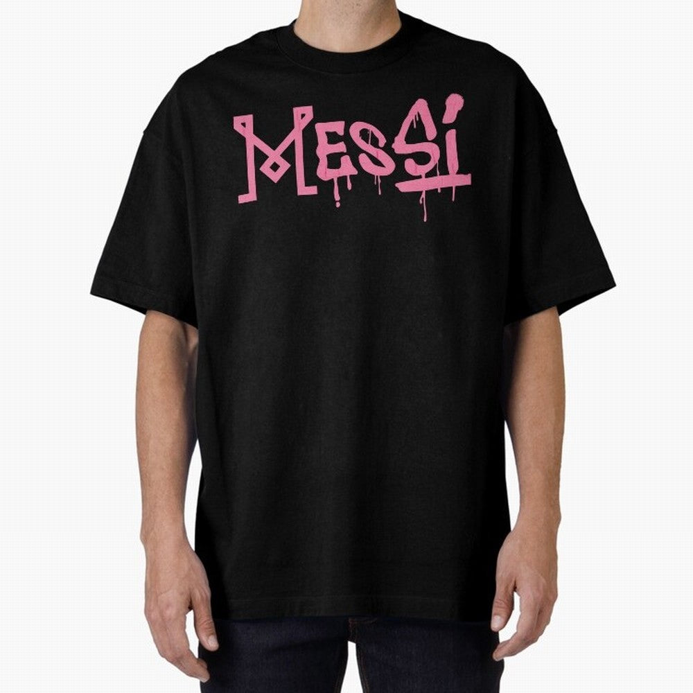Messi Graffiti Inter Miami Classic T-Shirt Celebrate Fan Culture around Match Day Hype around FIFA World Cup 2026 Group Stage, Messi and Cristiano Ronaldo, Netherlands, Championship Spirit, Famous Goals, Roaring Crowds and International Football