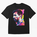 The King Leo Messi Legend Oversized T-Shirt Celebrate Soccer Greatness during Match Day Hype around FIFA World Cup 2026, Messi, Brazil, Vintage Soccer Flavor, Modern Football Stars, National Flags and Final Night Emotion; Made for Collectors Who