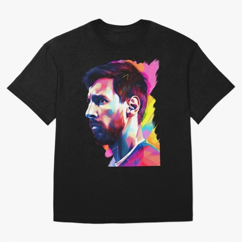 The King Leo Messi Legend Oversized T-Shirt Celebrate Soccer Greatness during Match Day Hype around FIFA World Cup 2026, Messi, Brazil, Vintage Soccer Flavor, Modern Football Stars, National Flags and Final Night Emotion; Made for Collectors Who