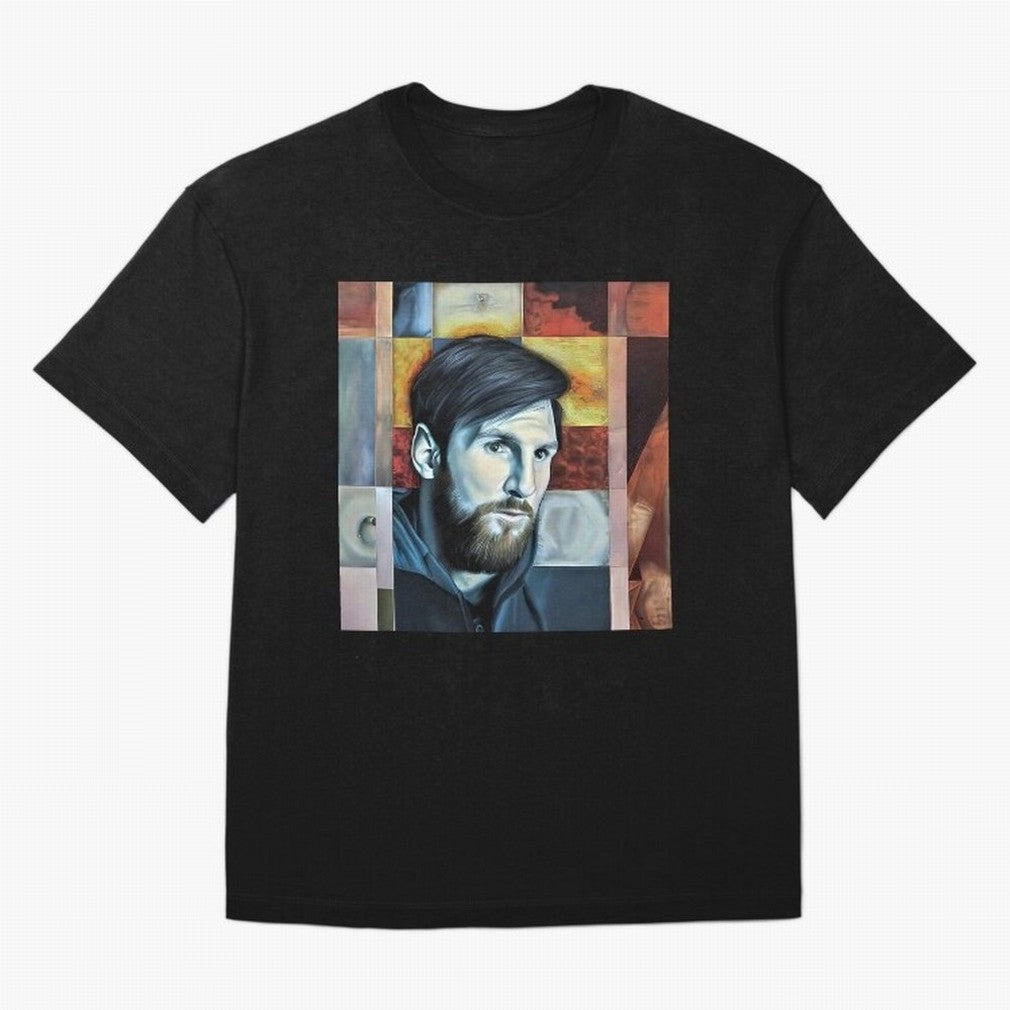 Messi on digital board Oversized T-Shirt Refresh the FIFA World Cup 2026 USA Canada Mexico Journey through Neymar Highlights, Spain Pride, Supporter Pride, Iconic Celebrations, Legendary Names and Global Match Day Energy; Made for Collectors Who