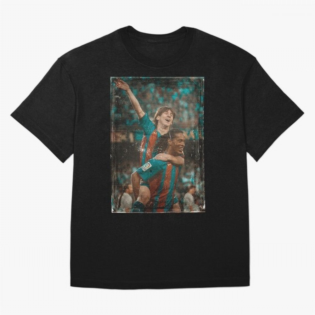 Messi and Ronaldinho Vintage Classic T-Shirt Carry the Dream of FIFA World Cup 2026 Group Stage Capturing Haaland and Mbappe, Argentina Energy, Champion Mindset, Group Stage Buzz, Knockout Tension and Passionate Fan Culture; Ideal for Football