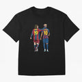Lionel Messi and Friend Oversized T-Shirt Share the Excitement of FIFA World Cup 2026 Group Stage for Fans of Messi, Neymar and Mbappe and Spain, Bringing Classic Soccer Heritage, Championship Pressure, Fan Loyalty and International Pride; Perfect