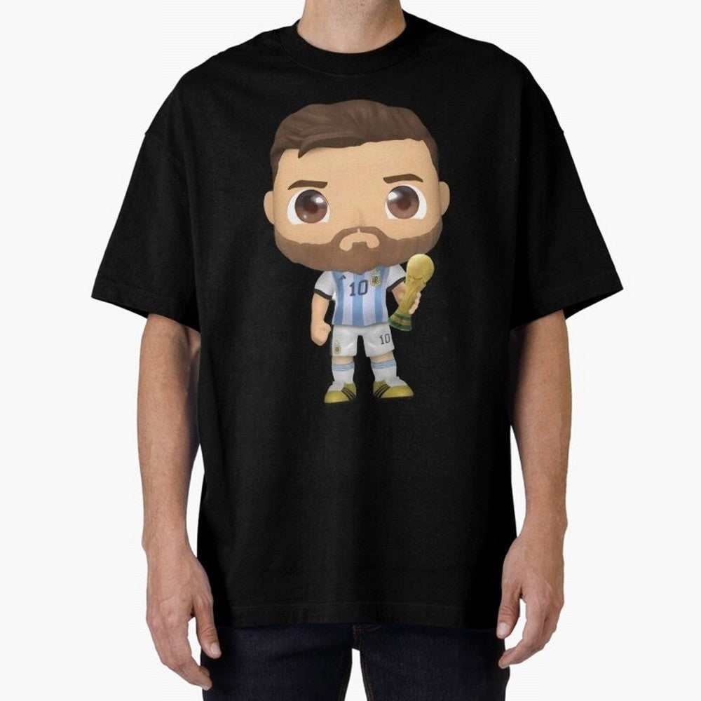 Messi_Champion Oversized T-Shirt Live the Energy of Match Day Hype around FIFA World Cup 2026, Mbappe, France, Global Supporter Spirit, Legendary Goals, National Colors and Tournament Celebration; Great for Watch Parties, Sports Bars, Family
