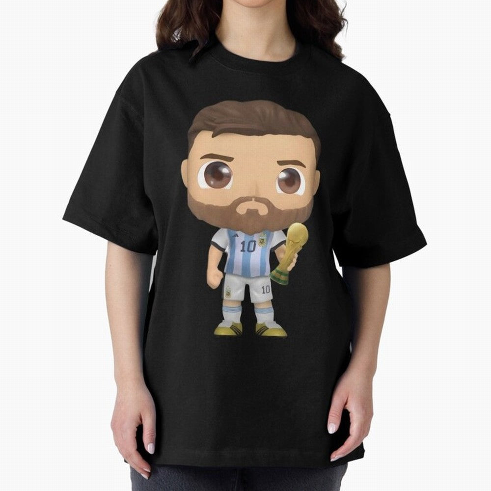 Messi_Champion Oversized T-Shirt Live the Energy of Match Day Hype around FIFA World Cup 2026, Mbappe, France, Global Supporter Spirit, Legendary Goals, National Colors and Tournament Celebration; Great for Watch Parties, Sports Bars, Family
