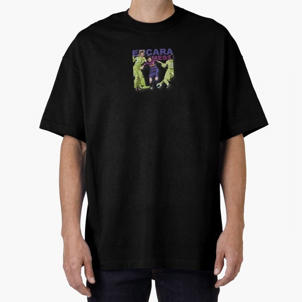 Barcelona 'Encara Messi' Design Oversized T-Shirt Represent the Passion of FIFA World Cup 2026 for Fans of Neymar and Portugal, Bringing Game Day Rituals, Football Legends, Country Pride and the Road to the Final; Made for Collectors Who Enjoy
