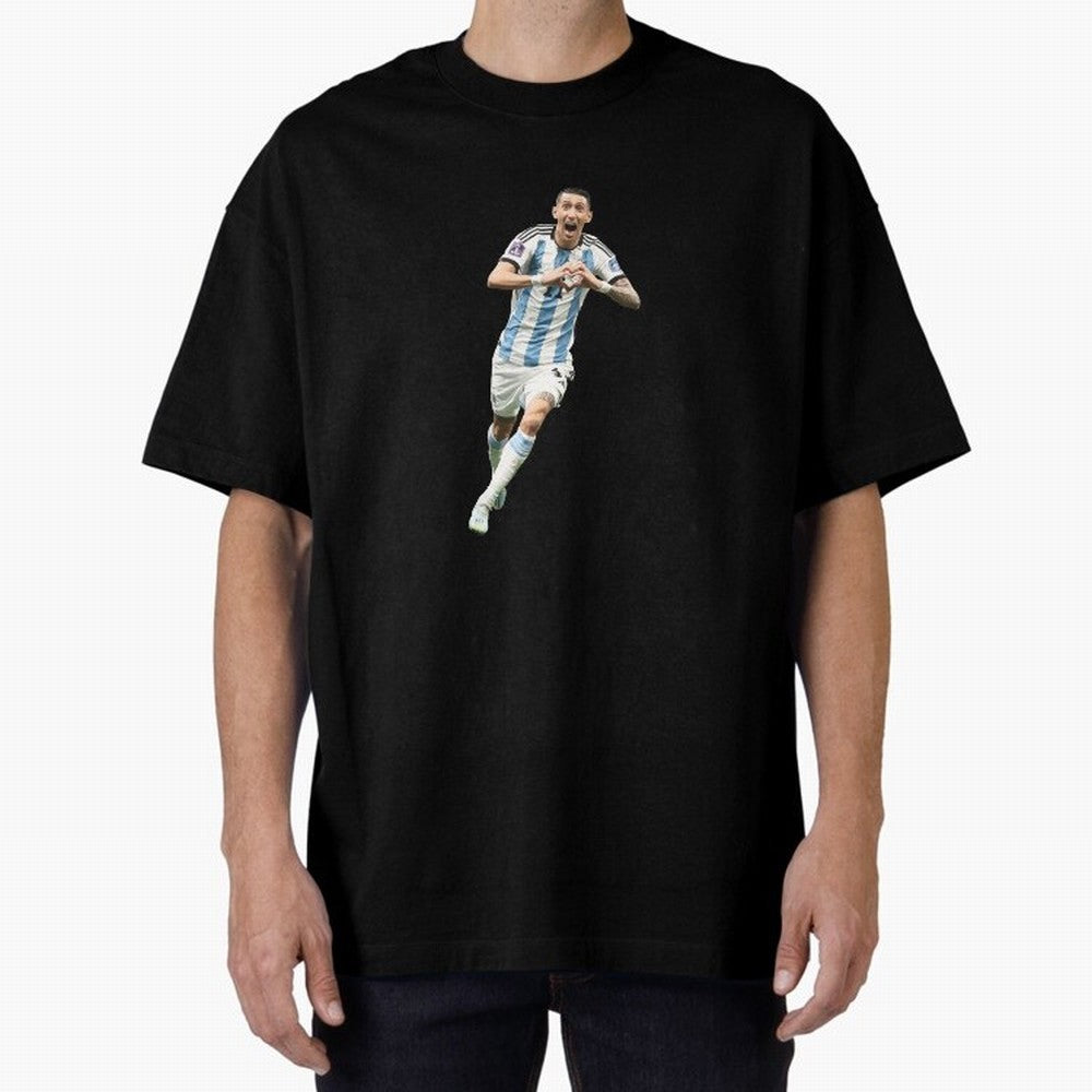 Angel Di Maria Oversized T-Shirt Feel the Heartbeat of Match Day Hype around FIFA World Cup 2026 USA Canada Mexico, Neymar, England and Germany, Football Passion, Legendary Performances, Festival Vibes and Supporter Community; Ideal for Fans Who