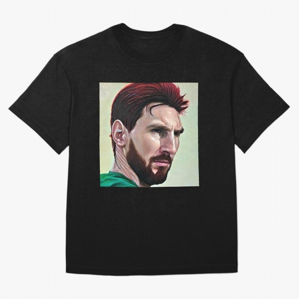 Painterly Messi Classic T-Shirt Make Memories around FIFA World Cup 2026 Group Stage for Fans of Messi and Cristiano Ronaldo and Argentina, France and Brazil, Bringing Football Festival Excitement, Trophy Ambitions, Country Rivalries and Star