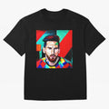 colorful Messi Oversized T-Shirt Elevate Global Football Passion for FIFA World Cup 2026 USA Canada Mexico, Connected to Messi, Neymar and Mbappe, Brazil, Stadium Chants, National Pride, Trophy Dreams and Unforgettable Football Memories; Ideal for