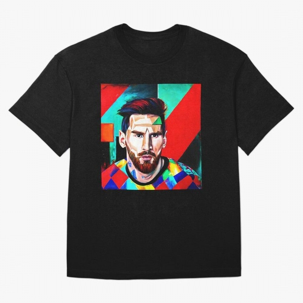 colorful Messi Oversized T-Shirt Elevate Global Football Passion for FIFA World Cup 2026 USA Canada Mexico, Connected to Messi, Neymar and Mbappe, Brazil, Stadium Chants, National Pride, Trophy Dreams and Unforgettable Football Memories; Ideal for