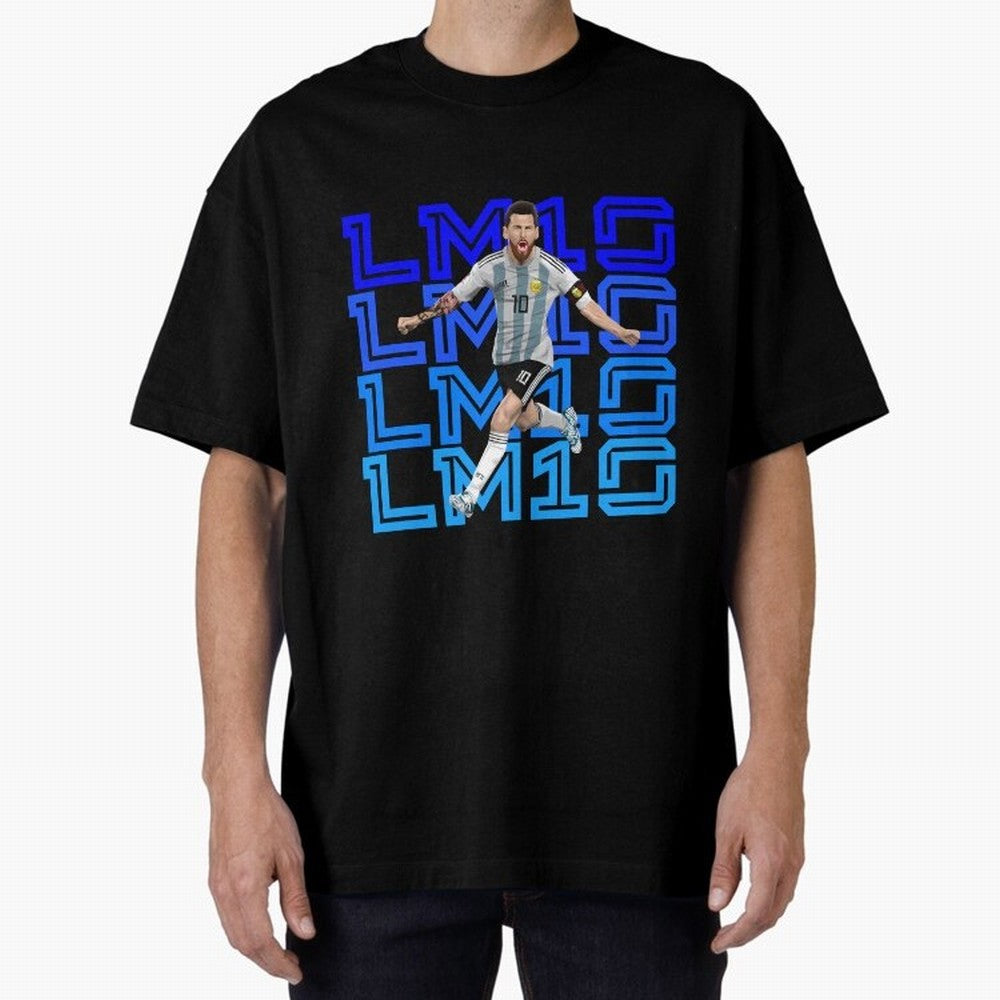 Lionel Messi 10 Oversized T-Shirt Show Your Tournament Heart for FIFA World Cup 2026 USA Canada Mexico Spirit, Connected to Argentina and Brazil, Cristiano Ronaldo, Vintage Soccer Flavor, Modern Football Stars, National Flags and Final Night