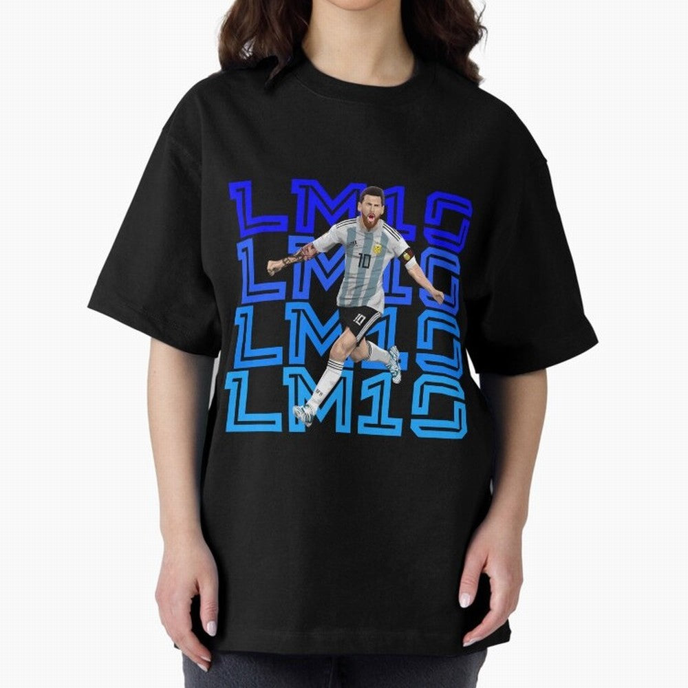 Lionel Messi 10 Oversized T-Shirt Show Your Tournament Heart for FIFA World Cup 2026 USA Canada Mexico Spirit, Connected to Argentina and Brazil, Cristiano Ronaldo, Vintage Soccer Flavor, Modern Football Stars, National Flags and Final Night