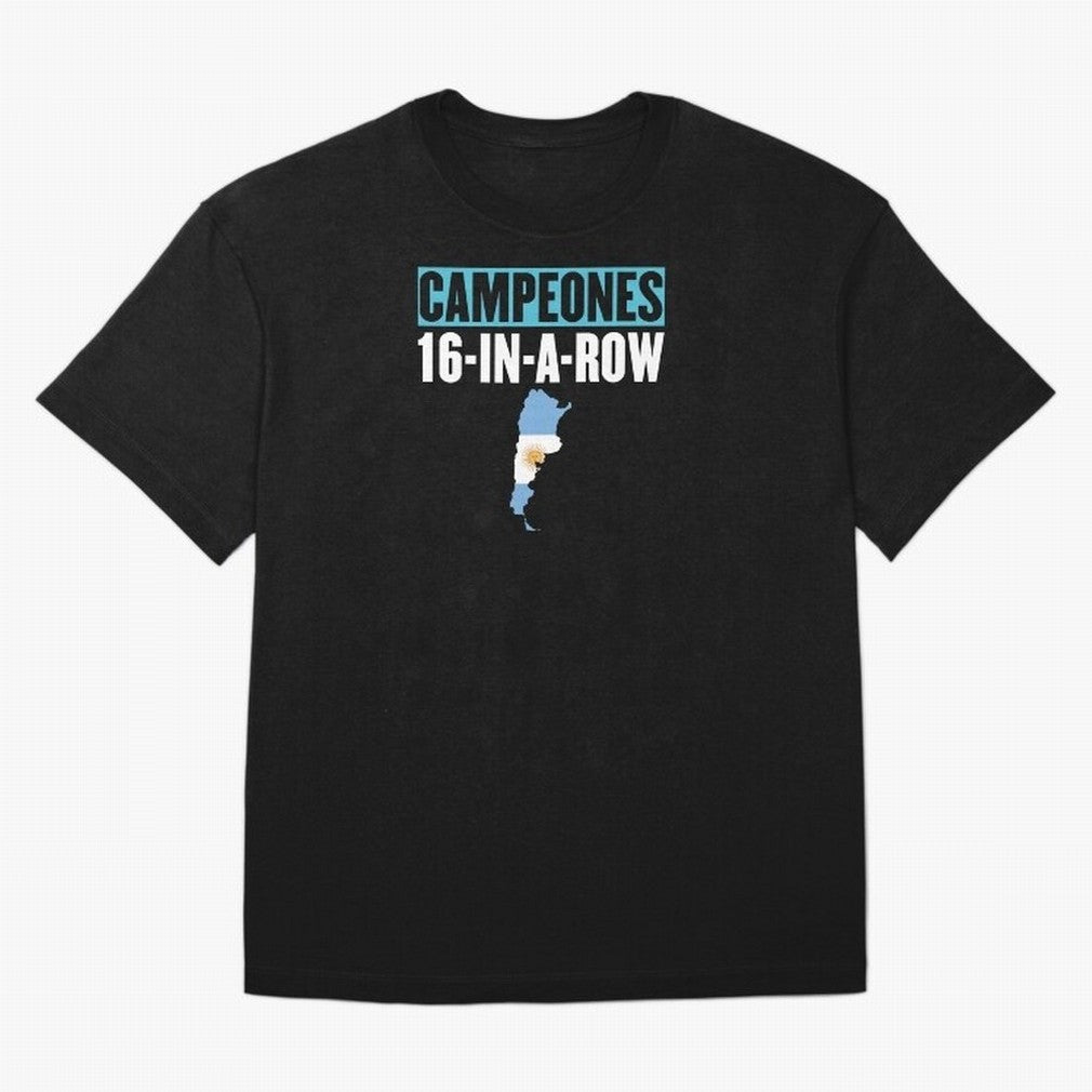 CHAMPIONS 16-IN-A-ROW Classic T-Shirt Keep Football History Alive during Global Football Passion for FIFA World Cup 2026, Inspired by Cristiano Ronaldo, Haaland and CR7, Argentina and Brazil, Tournament Hype, Historic Matchups, Family Viewing