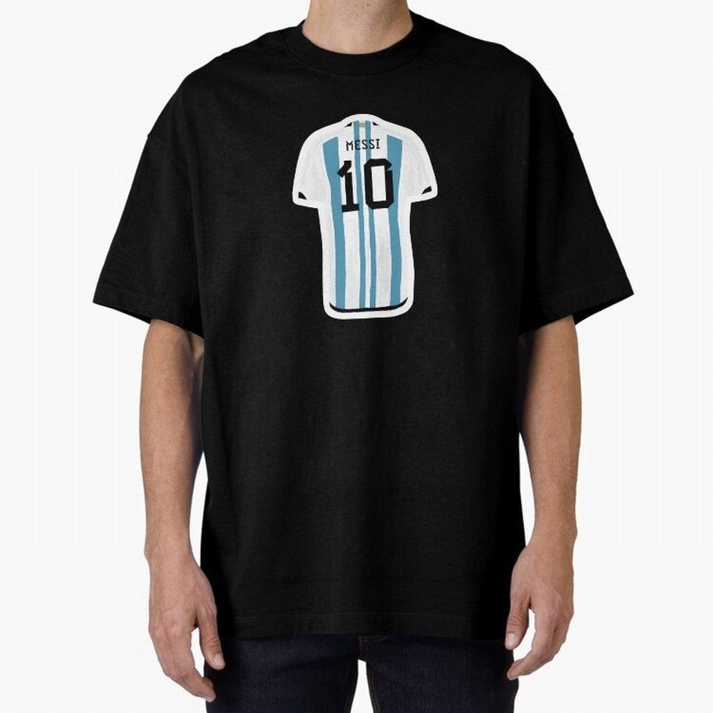 Messi Jersey Oversized T-Shirt Celebrate Global Passion for Global Football Passion for FIFA World Cup 2026 USA Canada Mexico, with Haaland, Spain, Football Festival Excitement, Trophy Ambitions, Country Rivalries and Star Player Buzz; Perfect for