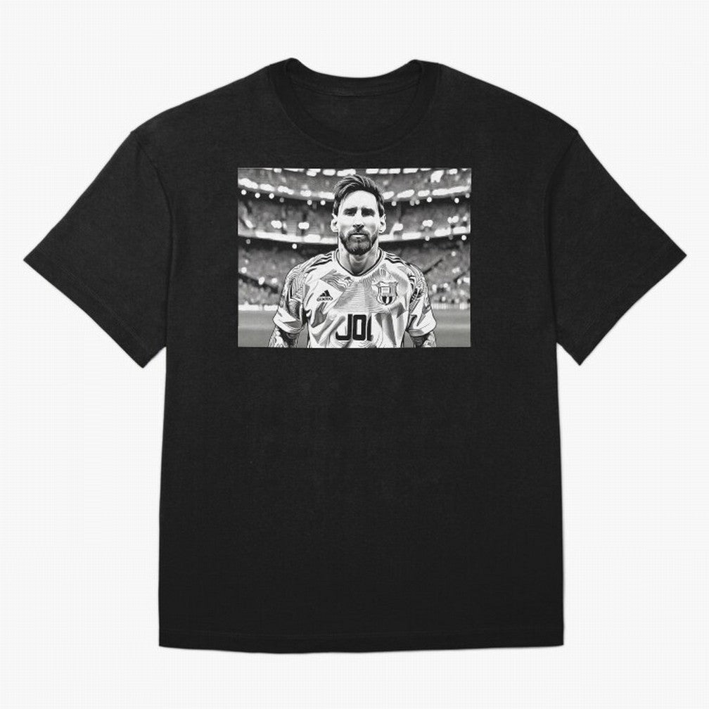 Messi Pop Art Portrait Oversized T-Shirt Bring a Vintage Feel to the FIFA World Cup 2026 Group Stage Journey through Cristiano Ronaldo, Haaland and CR7 Highlights, Brazil, Portugal and Argentina Pride, Tournament Hype, Historic Matchups, Family
