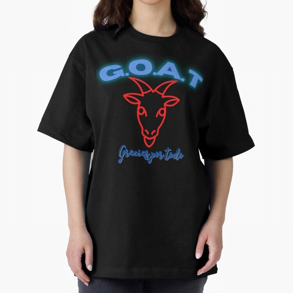 Lionel Messi THANKS GOAT Shirt Oversized T-Shirt Remember FIFA World Cup 2026 USA Canada Mexico Celebrating Haaland and Mbappe, France and Portugal Energy, Sports Nostalgia, International Competition, Famous Players and Unforgettable Victories;