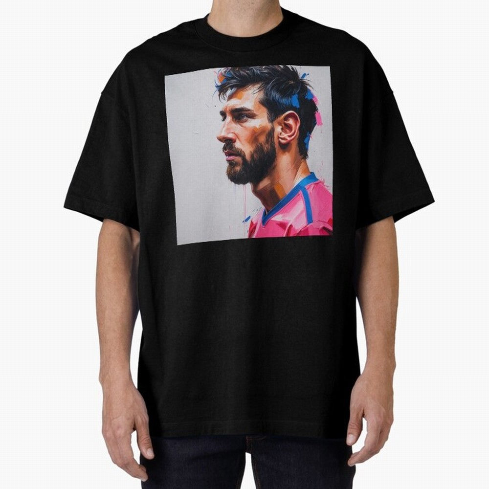 Vibrant Artistic Portrait of Lionel Messi (GOAT) - Digital painting (Version 5) Classic T-Shirt Honor the Beautiful Game during Match Day Hype around FIFA World Cup 2026 USA Canada Mexico, Cristiano Ronaldo, Haaland and CR7, England and Germany,