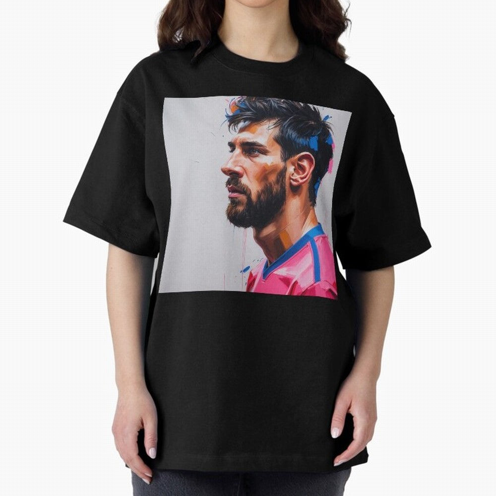 Vibrant Artistic Portrait of Lionel Messi (GOAT) - Digital painting (Version 5) Classic T-Shirt Honor the Beautiful Game during Match Day Hype around FIFA World Cup 2026 USA Canada Mexico, Cristiano Ronaldo, Haaland and CR7, England and Germany,
