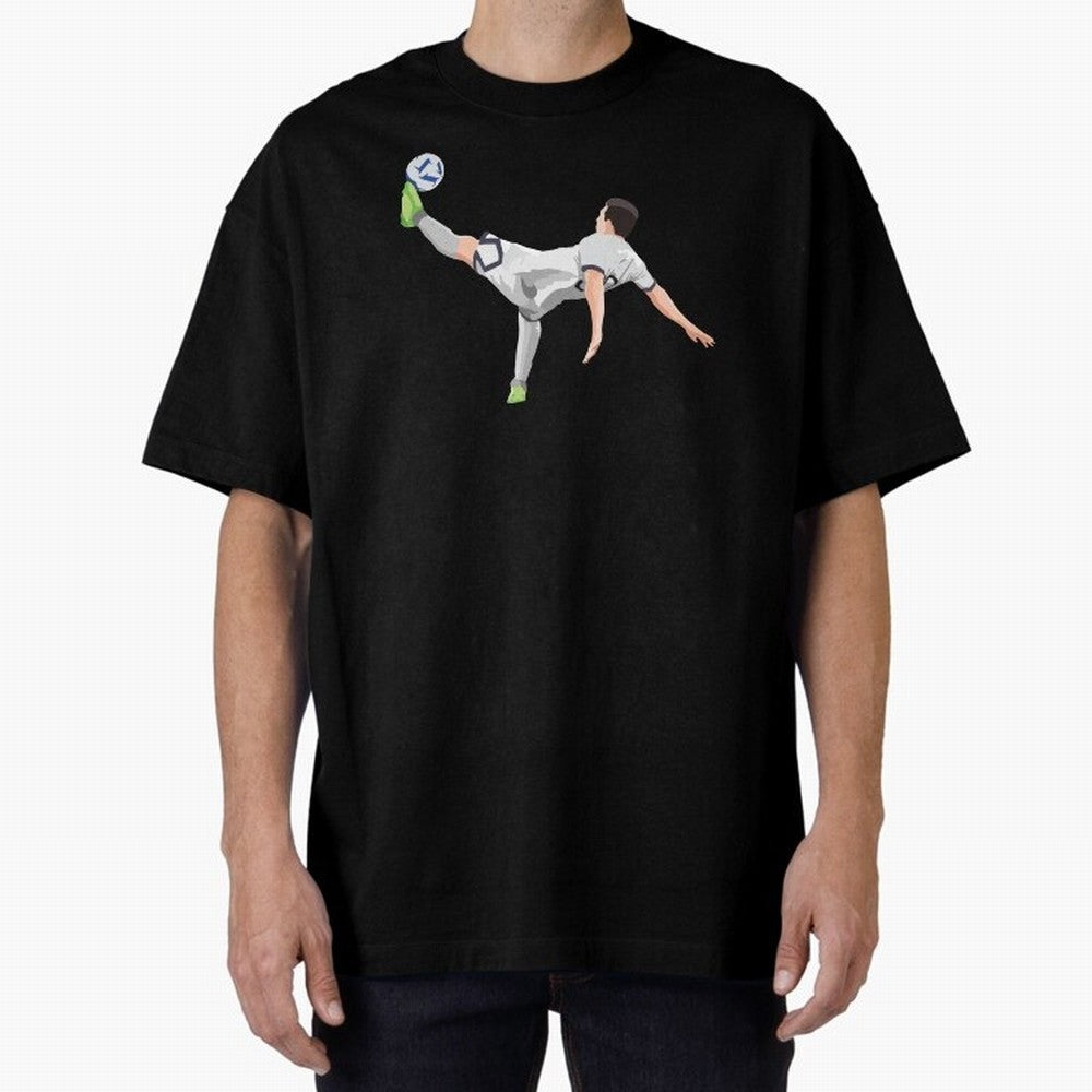 Messi Bicycle Kick Oversized T-Shirt Celebrate the Road through FIFA World Cup 2026 Group Stage for Fans of CR7 and Messi and Argentina, Bringing Fan Favorite Moments, National Team Passion, Big Match Drama and Soccer History; Made for Collectors
