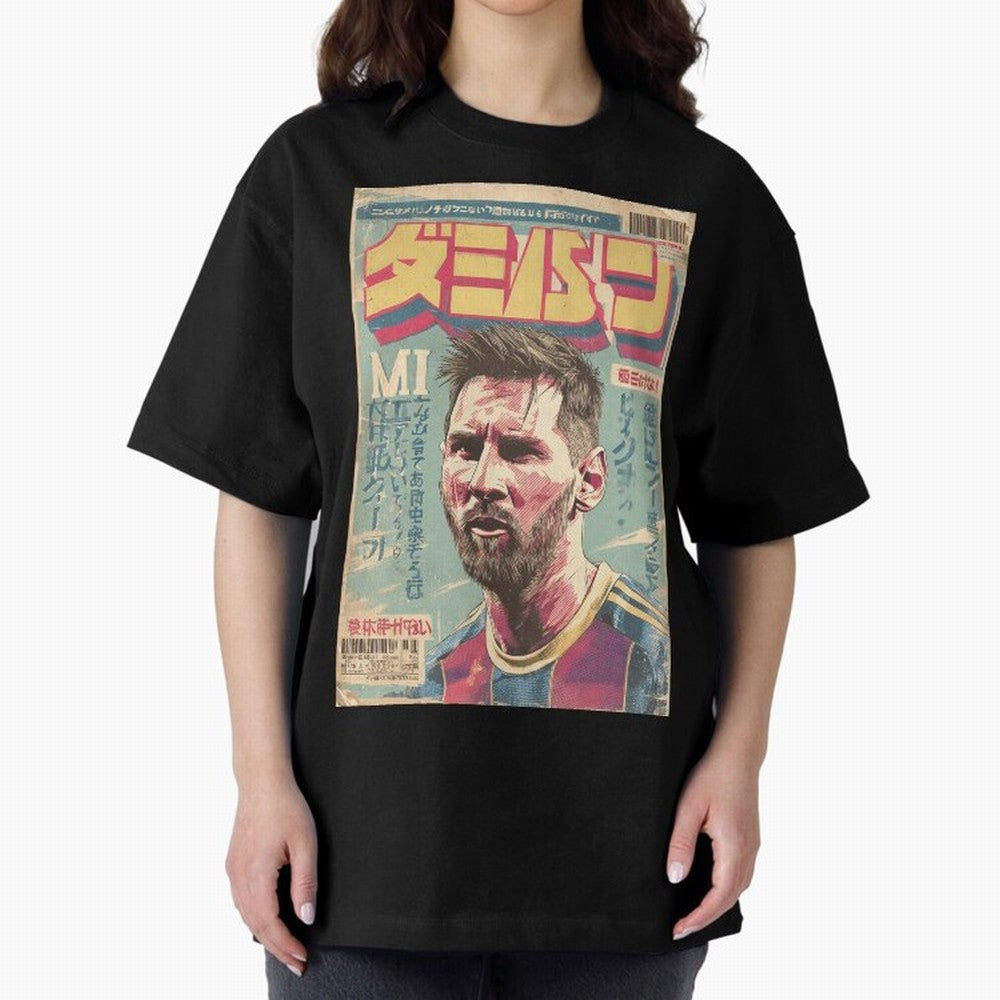 Messi the Goat Japanese Vintage Poster Classic T-Shirt Back the Journey through FIFA World Cup 2026 Group Stage with Neymar, Haaland and Cristiano Ronaldo, Brazil Energy, Worldwide Fan Energy, Dramatic Goals, Stadium Lights and Championship