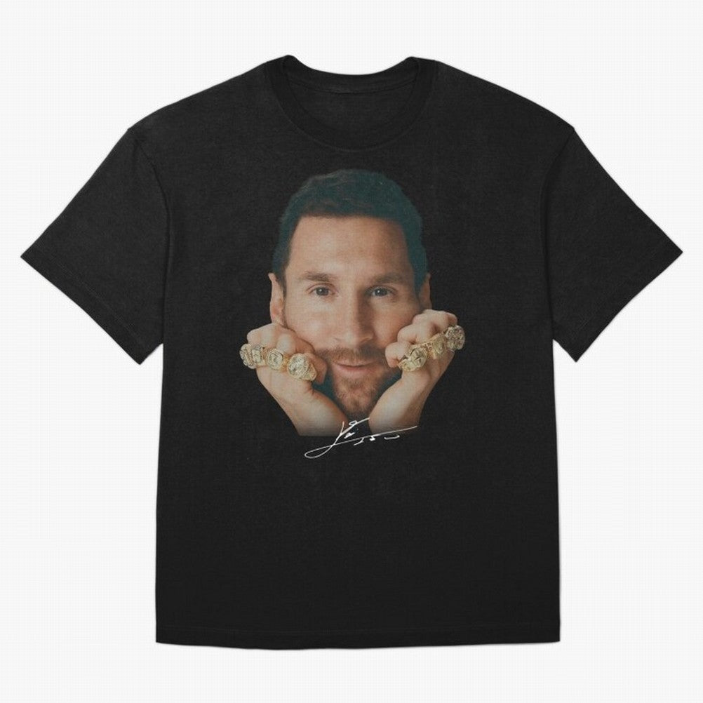 Lionel Messi 8 Ballon d'Or Gold Rings Classic T-Shirt Carry the Colors and Pride of Match Day Hype around FIFA World Cup 2026 Group Stage, Messi, CR7 and Mbappe, Brazil, Match Day Excitement, Supporter Culture, Golden Goals and Global Football