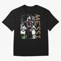 Messi Pop Art Portrait Oversized T-Shirt Celebrate Every Goal in the FIFA World Cup 2026 USA Canada Mexico Journey through Neymar Highlights, England, France and Netherlands Pride, Global Supporter Spirit, Legendary Goals, National Colors and