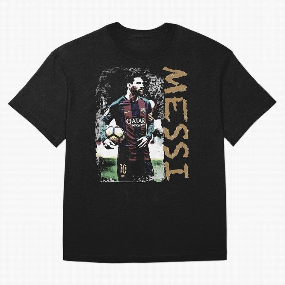 Messi Pop Art Portrait Oversized T-Shirt Celebrate Every Goal in the FIFA World Cup 2026 USA Canada Mexico Journey through Neymar Highlights, England, France and Netherlands Pride, Global Supporter Spirit, Legendary Goals, National Colors and