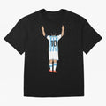 Messi Pop Art Portrait Classic T-Shirt Fuel FIFA World Cup 2026 USA Canada Mexico for Fans of Messi, Neymar and Mbappe and Argentina, France and Brazil, Bringing Stadium Memories, Football Loyalty, International Chants and Championship Tradition;