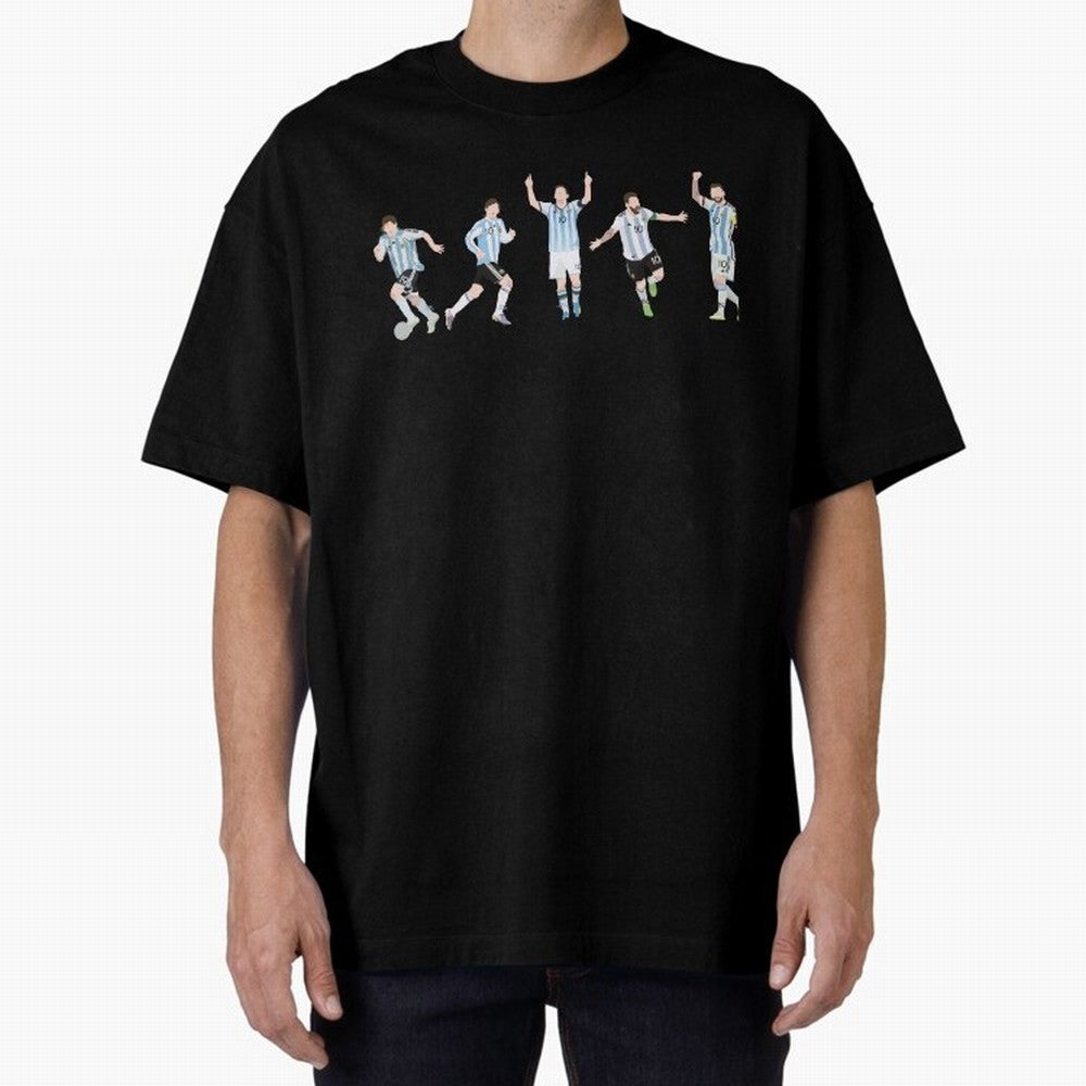 Messi in the World Cups since 2006 Oversized T-Shirt Refresh FIFA World Cup 2026 USA Canada Mexico Filled with Neymar, Spain and Netherlands Energy, Stadium Chants, National Pride, Trophy Dreams and Unforgettable Football Memories; Perfect for