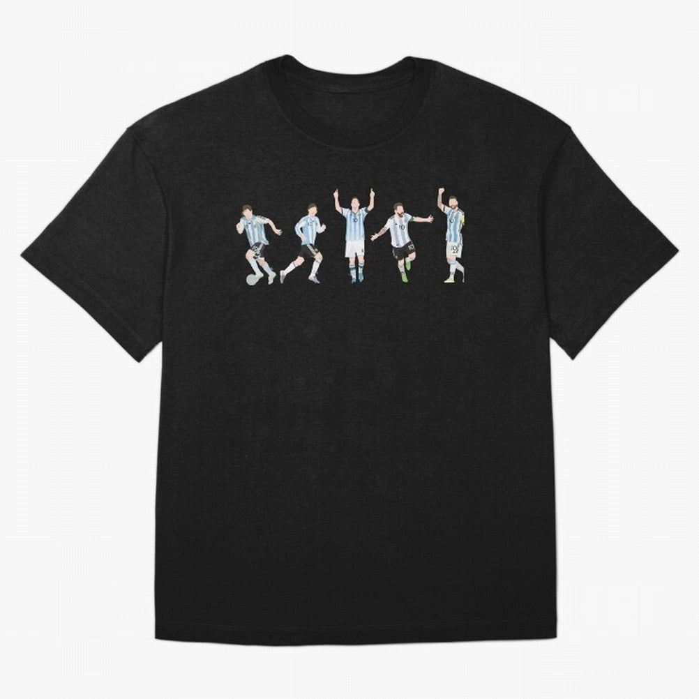 Messi in the World Cups since 2006 Oversized T-Shirt Refresh FIFA World Cup 2026 USA Canada Mexico Filled with Neymar, Spain and Netherlands Energy, Stadium Chants, National Pride, Trophy Dreams and Unforgettable Football Memories; Perfect for