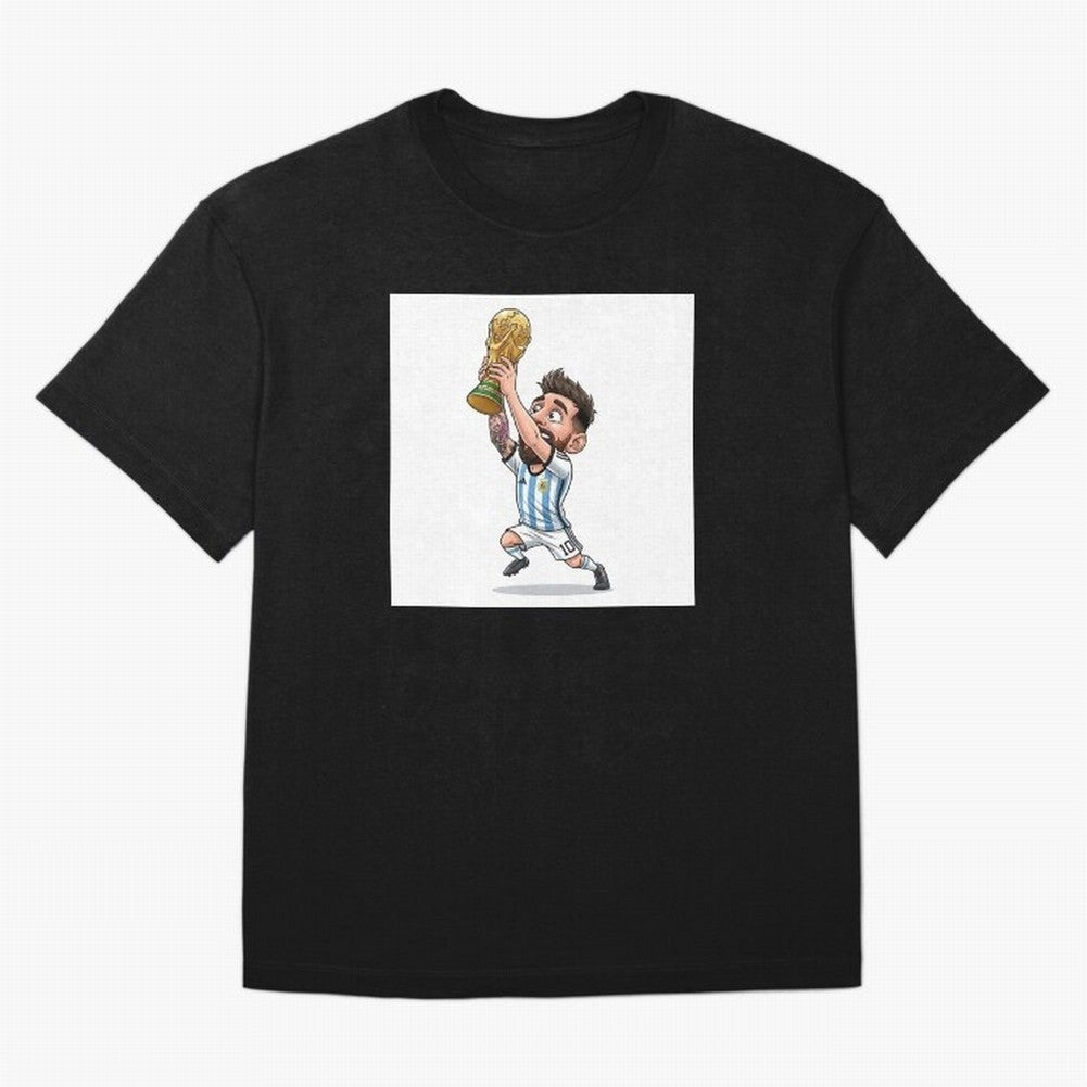 Lionel Messi Oversized T-Shirt Celebrate Football Heritage in Global Football Passion for FIFA World Cup 2026 Group Stage, Celebrating Haaland, England, France and Netherlands, Championship Spirit, Famous Goals, Roaring Crowds and International