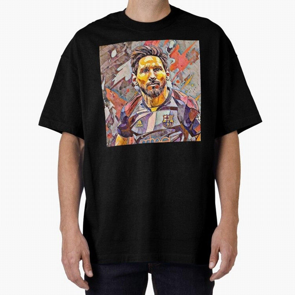 Messi art Oversized T-Shirt Honor Champions and Dreams in FIFA World Cup 2026 Group Stage with Cristiano Ronaldo, Haaland and CR7, Portugal Energy, Retro Football Energy, Iconic Rivalries, Trophy Chase Drama and Stadium Atmosphere; Perfect for