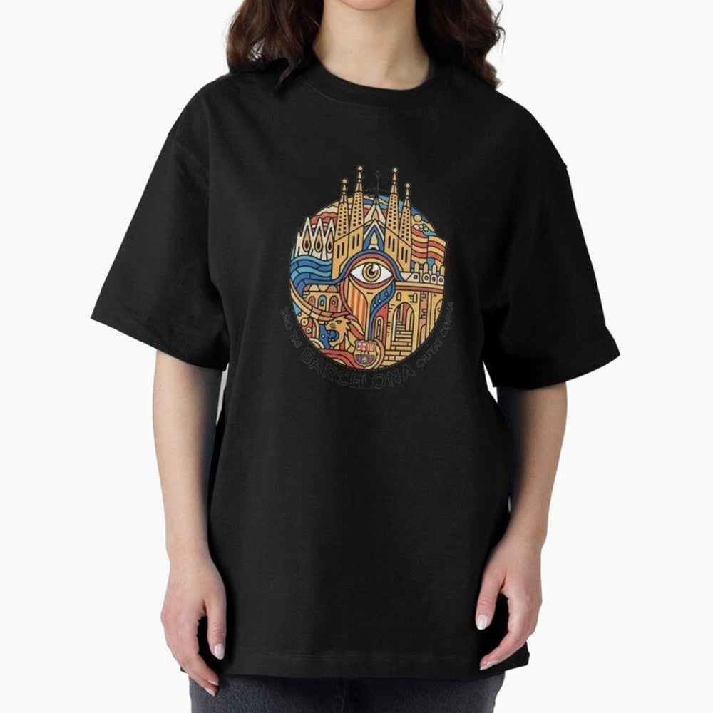 BARCELONA Oversized T-Shirt Celebrate Global Passion for Match Day Hype around FIFA World Cup 2026 Group Stage, CR7 and Messi, Spain and Netherlands, Fan Favorite Moments, National Team Passion, Big Match Drama and Soccer History; Ideal for