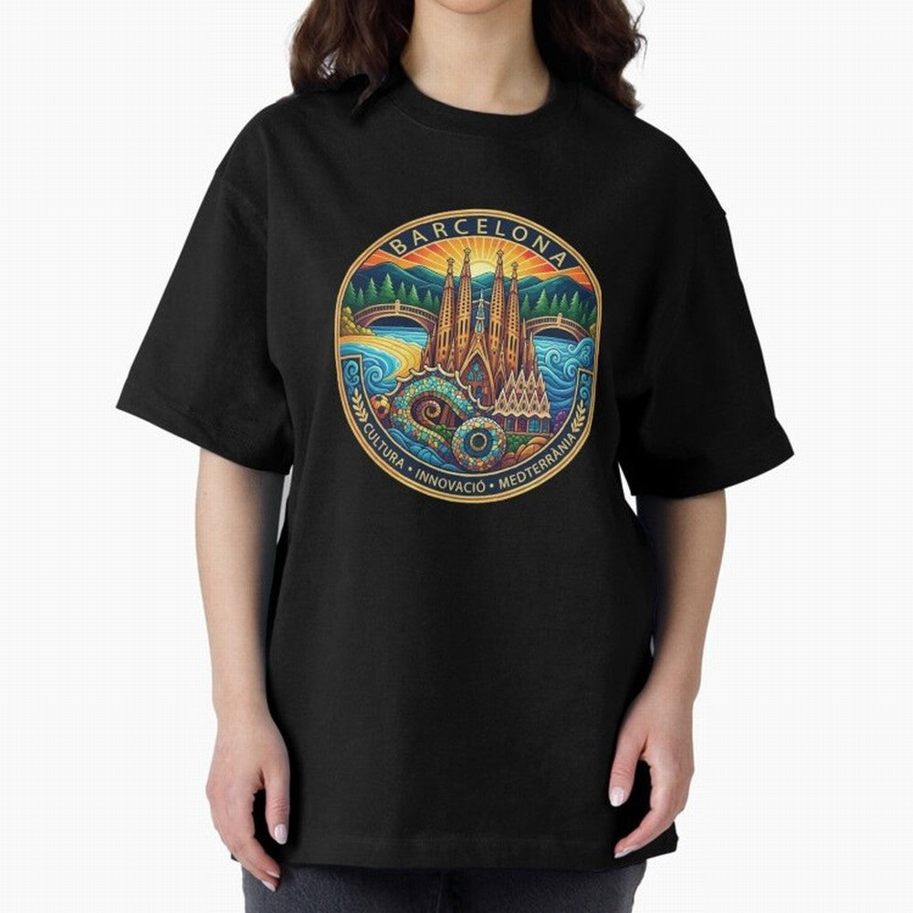 BARCELONA Oversized T-Shirt Step into Match Day Hype around FIFA World Cup 2026, Cristiano Ronaldo, France and Portugal, Tournament Hype, Historic Matchups, Family Viewing Parties and Global Sports Pride; Made for Collectors Who Enjoy Iconic