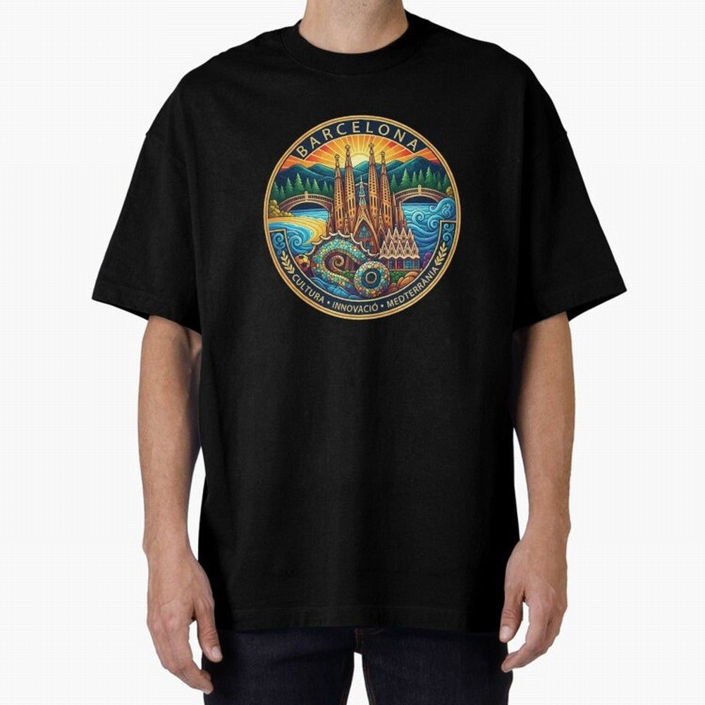 BARCELONA Oversized T-Shirt Step into Match Day Hype around FIFA World Cup 2026, Cristiano Ronaldo, France and Portugal, Tournament Hype, Historic Matchups, Family Viewing Parties and Global Sports Pride; Made for Collectors Who Enjoy Iconic
