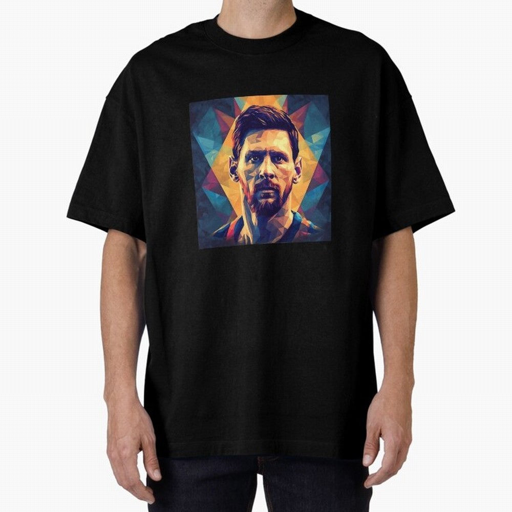Lionel Messi Portrait Vector Classic T-Shirt Spotlight FIFA World Cup 2026 Spirit, Capturing Spain and Netherlands, Messi, Neymar and Mbappe, Football History, Final Match Energy, Crowd Noise and Once in a Lifetime Moments; Ideal for Fans Who