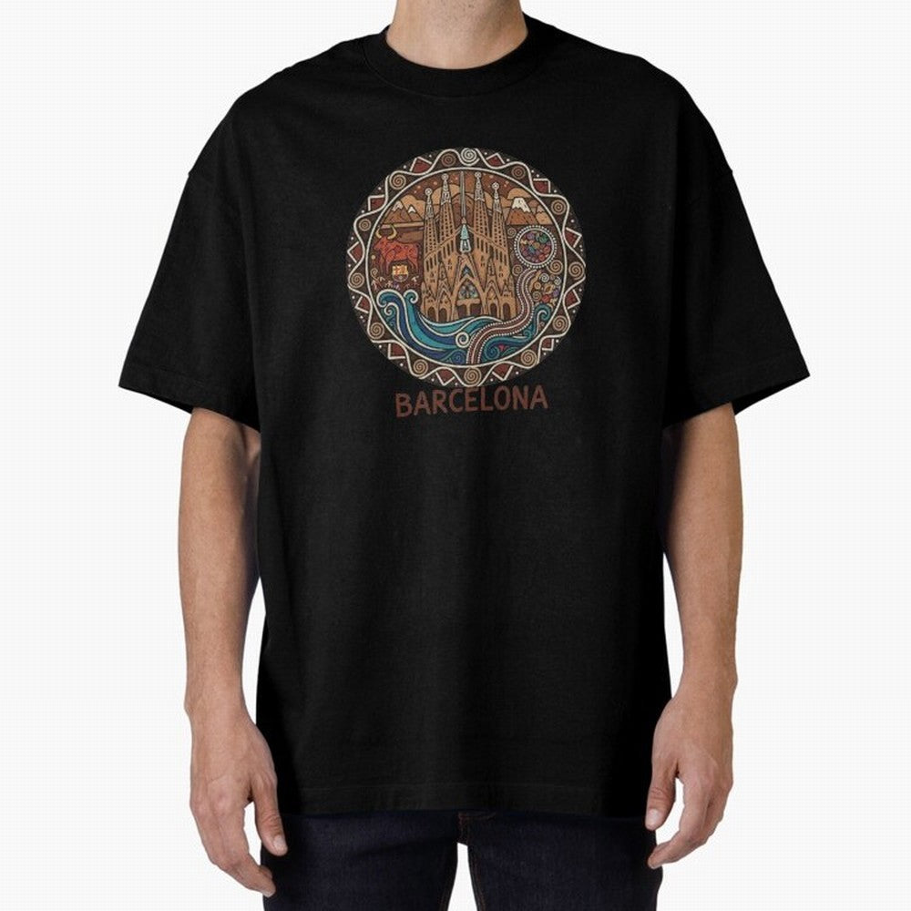 BARCELONA Oversized T-Shirt Celebrate the Biggest Stage of FIFA World Cup 2026 Group Stage Spirit, Connected to Portugal, Messi and Cristiano Ronaldo, Supporter Pride, Iconic Celebrations, Legendary Names and Global Match Day Energy; Made for Die