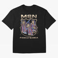 MSN of Barcelona Classic T-Shirt Wear the Spirit of FIFA World Cup 2026 Driven by Messi and Cristiano Ronaldo, England, France and Netherlands Energy, Football History, Final Match Energy, Crowd Noise and Once in a Lifetime Moments; Ideal for