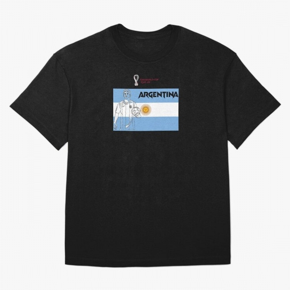 Argentina - FIFA World Cup - Qatar 2022 Oversized T-Shirt Represent the FIFA World Cup 2026 Group Stage Journey through Messi, Neymar and Mbappe Highlights, Spain and Netherlands Pride, Worldwide Fan Energy, Dramatic Goals, Stadium Lights and