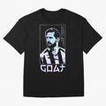 Lionel Messi Holographic Style Portrait art illustration Classic T-Shirt Fuel Your Fan Pride for FIFA World Cup 2026 Group Stage for Fans of Messi and Cristiano Ronaldo and England and Germany, Bringing Stadium Chants, National Pride, Trophy Dreams