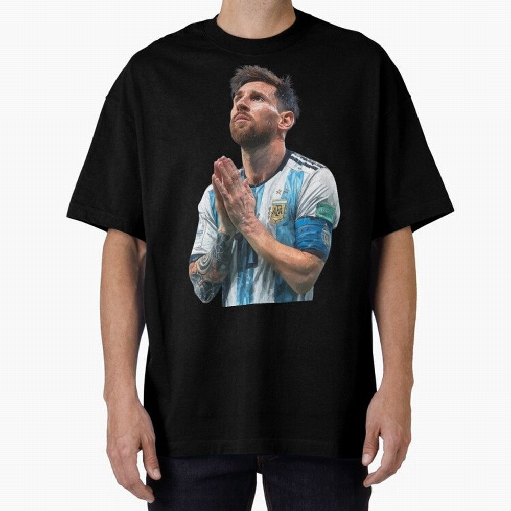 Argentina Messi Football Oversized T-Shirt Create FIFA World Cup 2026 Group Stage for Fans of Messi and Netherlands, Bringing Game Day Rituals, Football Legends, Country Pride and the Road to the Final; Ideal for Football Dads, Football Moms,