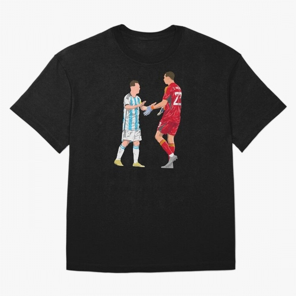 Messi and Martinez Celebrates World Cup 2022 Oversized T-Shirt Honor the Football Icons of FIFA World Cup 2026 USA Canada Mexico Driven by Mbappe and Neymar, Netherlands Energy, Soccer Culture, Superstar Moments, National Team Dreams and