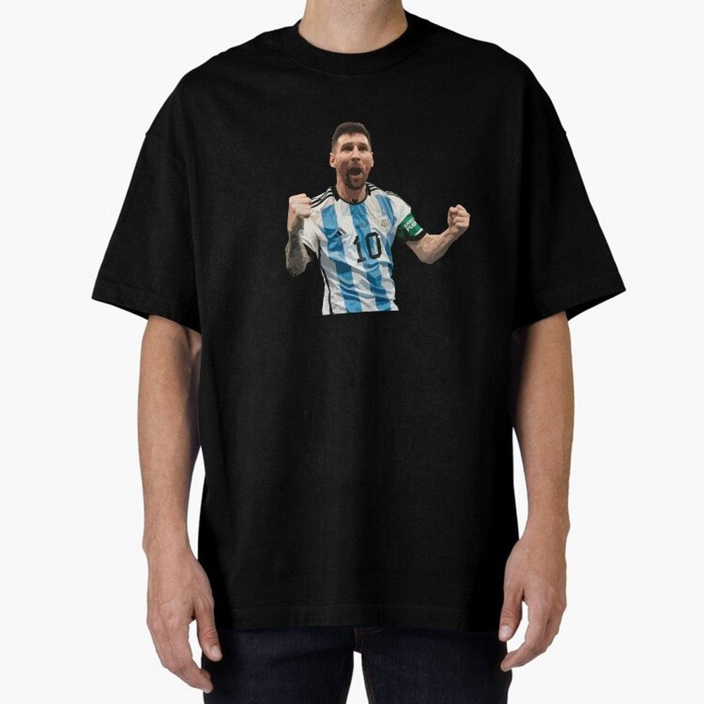 Messi World Champion #2 Oversized T-Shirt Fuel Your Fan Pride for Match Day Hype around FIFA World Cup 2026, CR7 and Messi, Spain, Football History, Final Match Energy, Crowd Noise and Once in a Lifetime Moments; Made for Collectors Who Enjoy